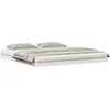 Image de vidaXL Structure de lit plateforme, blanche, 200 x 220 cm, en bois massif de pin