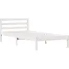 Image de vidaXL Cadre de lit blanc 225,5 x 95,5 x 69,5 cm Bois massif Pin