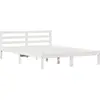 Image de vidaXL Cadre de lit blanc 225,5 x 145,5 x 69,5 cm Bois massif Pin