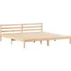 Image de vidaXL Cadre de lit marron 225,5 x 205,5 x 69,5 cm Bois massif Pin
