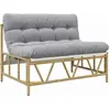 Image de vidaXL Ensemble de salon d'extérieur avec coussins Gris clair 110 x 74,5 x 71 cm Acier