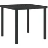 Image de vidaXL Table de jardin noire 80 x 80 x 73 cm en métal