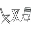 Image de Ensemble de jardin VidaXL 3 pièces, acier anthracite