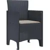 Image de vidaXL Chaise de jardin 2 pcs Anthracite 53 x 49 x 85 cm Polypropylène