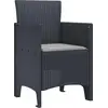 Image de vidaXL Chaise de jardin 2 pcs Anthracite 53 x 49 x 85 cm Polypropylène