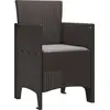 Image de vidaXL Chaise de jardin, lot de 2, marron, polypropylène