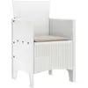 Image de vidaXL Chaise de jardin avec coussins, lot de 2, blanc, 53 x 49 x 85 cm, polypropylène