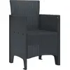 Image de vidaXL Chaise de jardin, lot de 4, anthracite, 53 x 49 x 85 cm, polypropylène