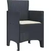 Image de vidaXL Chaise de jardin, lot de 4, anthracite, 53 x 49 x 85 cm, polypropylène