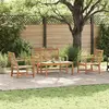 Image de vidaXL Ensemble de canapés de jardin 4 pcs Nature bois massif teck