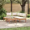 Image de Ensemble de canapés de jardin vidaXL, 4 pièces, couleur marron et crème