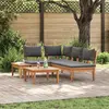 Image de vidaXL Ensemble de canapés de jardin 4 pcs brun et gris