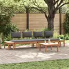 Image de vidaXL Ensemble de canapés de jardin 5 pcs brun et gris