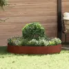 Image de vidaXL Bordure de jardin en métal rouillé, 120 x 120 x 20 cm, en acier résistant aux intempéries