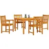 Image de vidaXL Ensemble de jardin pour 5 personnes, en bois d'acacia massif, couleur marron