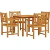 Image de vidaXL Ensemble de jardin 5 pcs brun bois massif acacia
