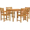Image de vidaXL Ensemble de jardin 5 pcs brun bois massif acacia