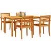 Image de vidaXL Ensemble de jardin 5 pcs brun bois massif acacia