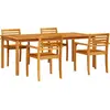 Image de vidaXL Ensemble de jardin 7 pcs brun bois massif acacia