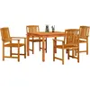 Image de vidaXL Ensemble de jardin 5 pcs brun bois massif acacia