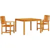 Image de vidaXL Ensemble de jardin pour repas, 3 pièces, bois d'acacia massif, couleur marron