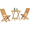 Image de vidaXL Ensemble bistrot pliant 3 pièces Marron Bois massif d'acacia