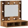 Image de Armoire de toilette vidaXL en bois recyclé 60 x 31,5 x 62 cm, aggloméré