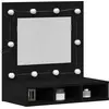 Image de Armoire de toilette avec étagère vidaXL, noir aspect chêne, 60 x 31,5 x 62 cm