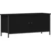 Image de vidaXL Armoire TV noir imitation chêne 100 x 35 x 45 cm Bois composite