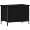 Image de vidaXL Armoire TV noir imitation chêne 60 x 35 x 45 cm Bois composite
