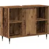 Image de vidaXL Armoire de salle de bain avec porte Vieux bois 80 x 33 x 60 cm Bois composite