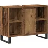Image de vidaXL Armoire de salle de bain avec porte Vieux bois 80 x 33 x 60 cm Bois composite