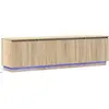 Image de vidaXL Meuble TV Sonoma Chêne 180 x 38 x 49 cm Matériau dérivé du bois