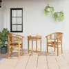 Image de vidaXL Chaise 2 pcs Marron 63 x 58 x 89 cm bois massif teck