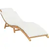 Image de vidaXL Bain de soleil de jardin brun 198 x 55 x 58,5 cm teck massif