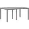 Image de vidaXL Table de jardin gris clair 150 x 100 x 73 cm Poly-Rattan