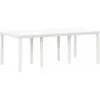 Image de vidaXL Table de jardin blanche 200 x 100 x 73 cm Poly-Rattan