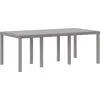 Image de vidaXL Table de jardin gris clair 200 x 100 x 73 cm Poly-Rattan