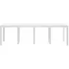 Image de vidaXL Table de jardin blanche 250 x 100 x 73 cm Poly-Rattan