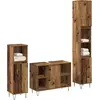 Image de vidaXL Ensemble de meubles de salle de bains avec étagère 3 pcs vieux bois composite