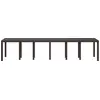 Image de vidaXL Table de jardin marron 350 x 100 x 74 cm en polyrotin