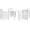 Image de vidaXL : Ensemble de table et chaises d'extérieur, 5 pièces, blanc, en polypropylène
