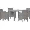 Image de vidaXL Ensemble de jardin pour 5 personnes, gris clair, en polypropylène