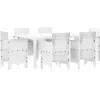 Image de vidaXL Ensemble de jardin 7 pcs blanc Polt rotin