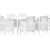 Image de vidaXL Ensemble de jardin pour repas, 7 pièces, blanc, rotin synthétique