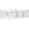 Image de vidaXL Ensemble de jardin 9 pcs blanc polypropylène