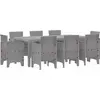 Image de vidaXL Salon de jardin 9 pcs gris clair polypropylène