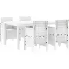 Image de vidaXL Ensemble de jardin 5 pcs blanc Polt rotin