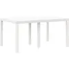 Image de vidaXL Ensemble de jardin pour repas, 5 pièces, blanc, rotin synthétique