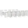 Image de vidaXL Salon de jardin 11 pcs blanc rotin et acier
